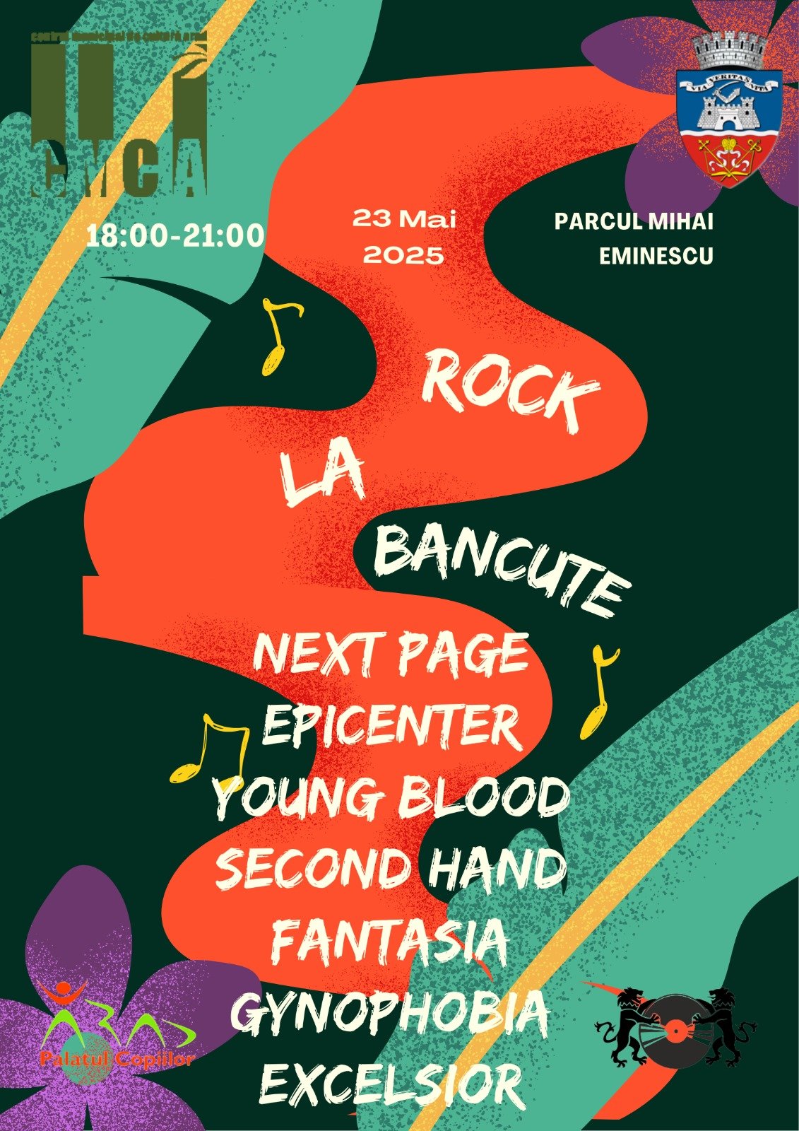 „Rock la băncuțe“, în Parcul Eminescu
