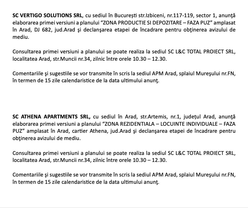 ANUNȚ