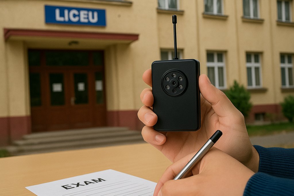 Flagrant în timpul examenului de Bacalaureat: echipamente electronice de fraudare descoperite la două licee din județ