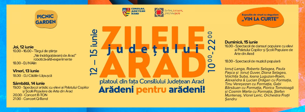 Sâmbătă Rock și Duminică Folclor în Parcarea CJ Arad – Picnic Garden te Așteaptă!
