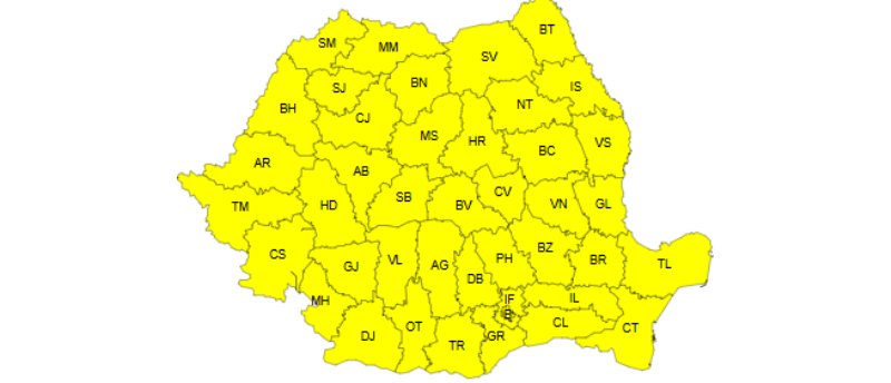 Cod galben de instabilitate atmosferică