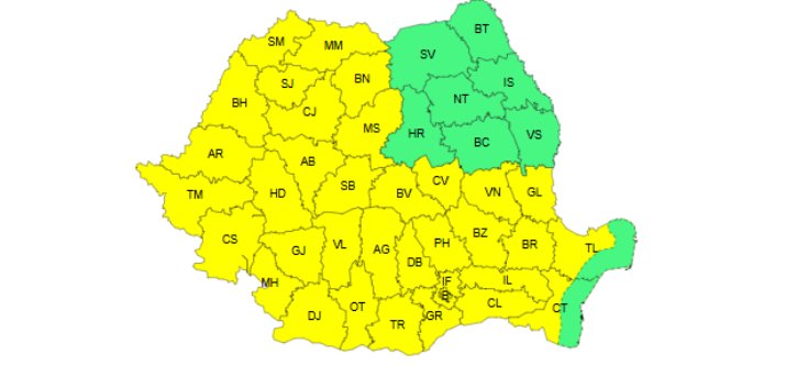 Cod galben de caniculă: unde funcționează centre de permanență pe raza județului