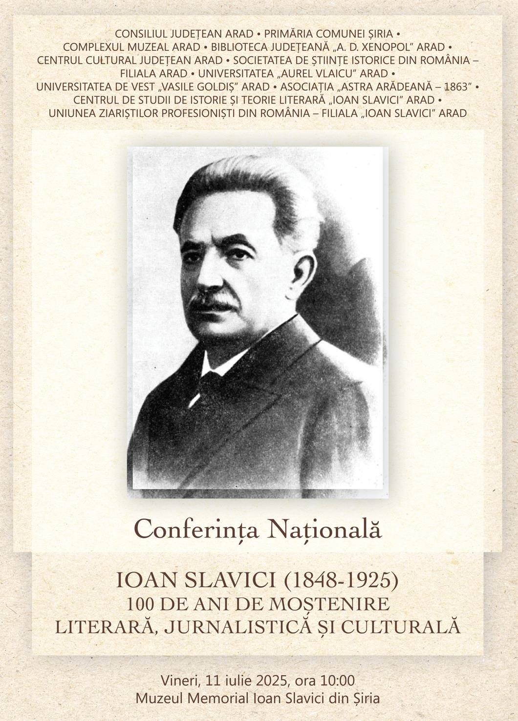 Slavici – 100 de ani de literatură, gând și cuvânt
