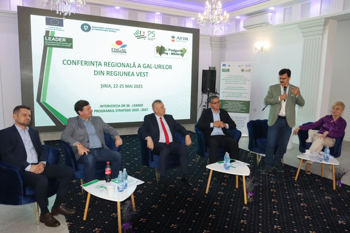 Președintele CJA a participat la Conferința Regională a GAL-urilor din Regiunea Vest organizată la Șiria (FOTO)