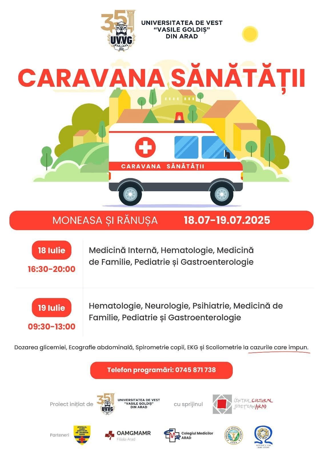 UVVG dă startul unei noi ediții a „Caravanei Sănătății” în județul Arad