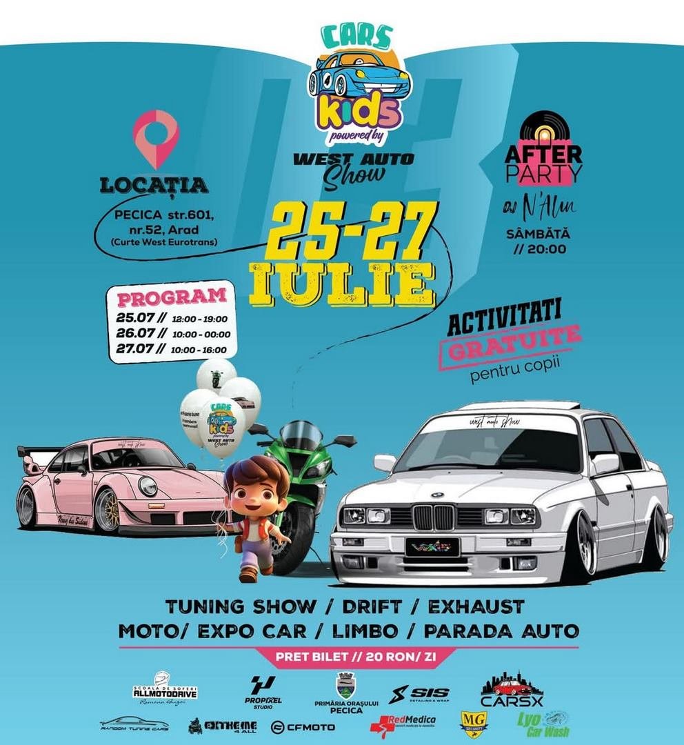 Cars4Kids powered by WestAutoShow – un eveniment dedicat întregii familii!