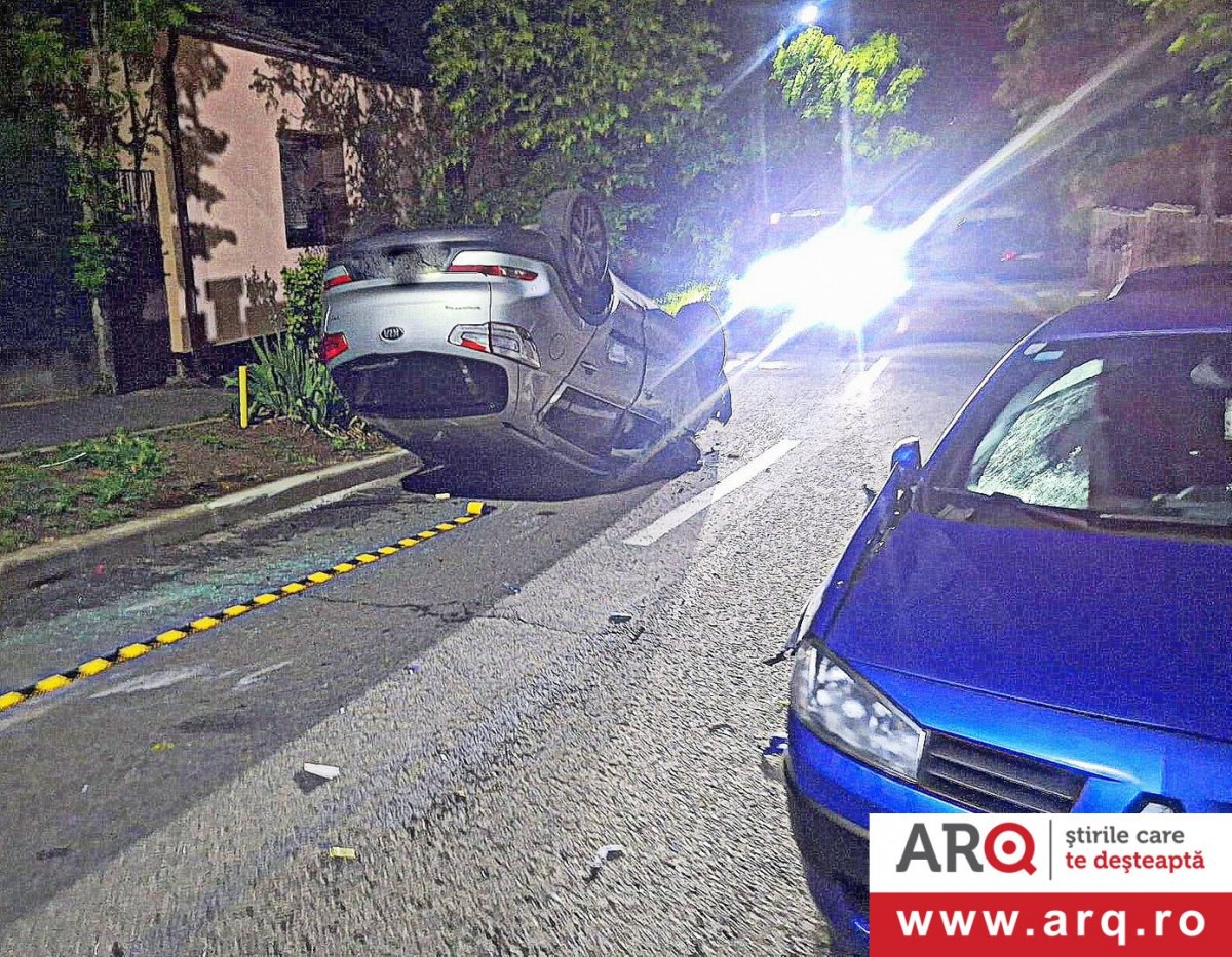 Kia cu roțile-n sus în Bujac