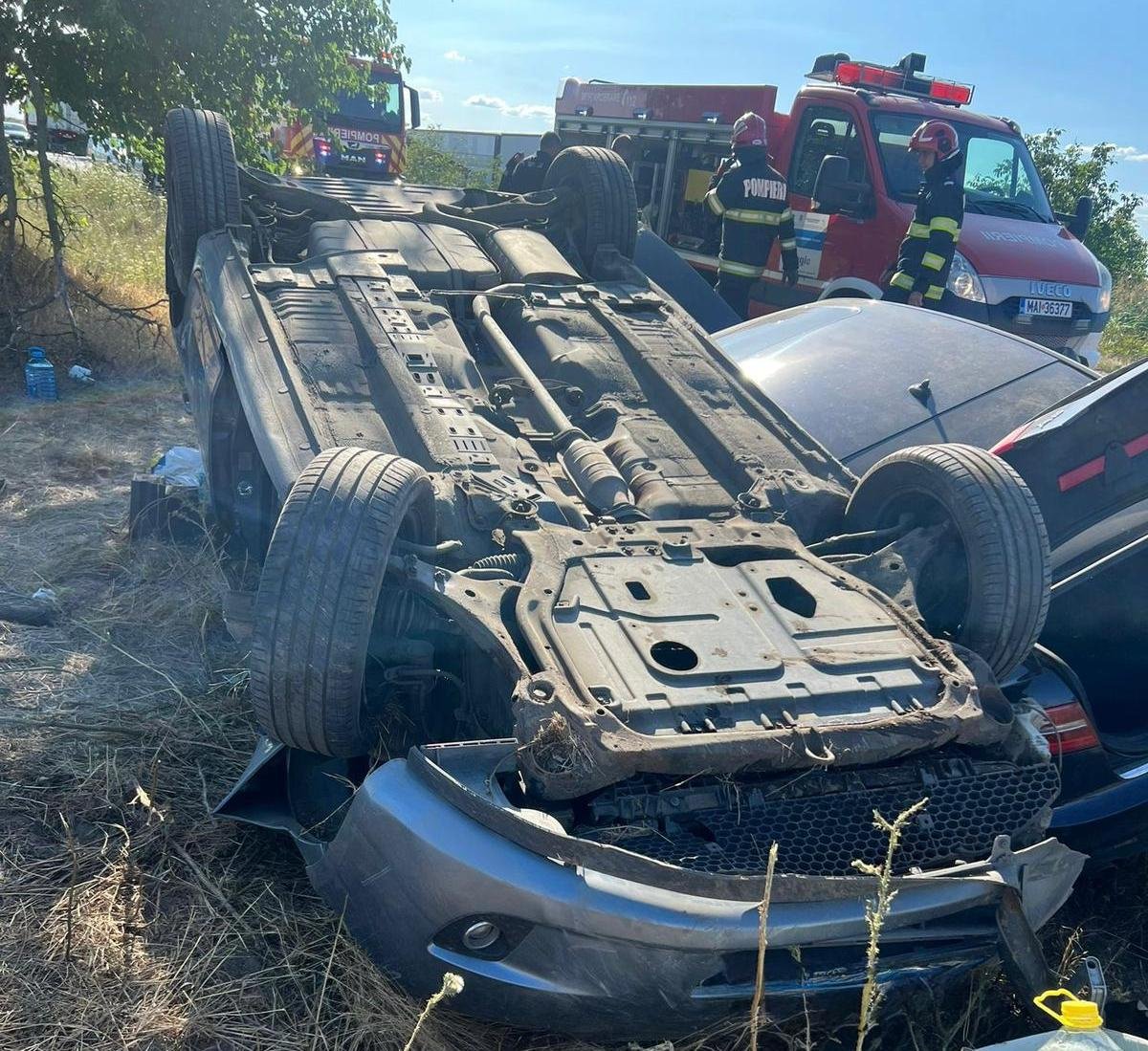 Accident rutier în care au fost implicate două autoturisme între localitățile Horia și Șiria