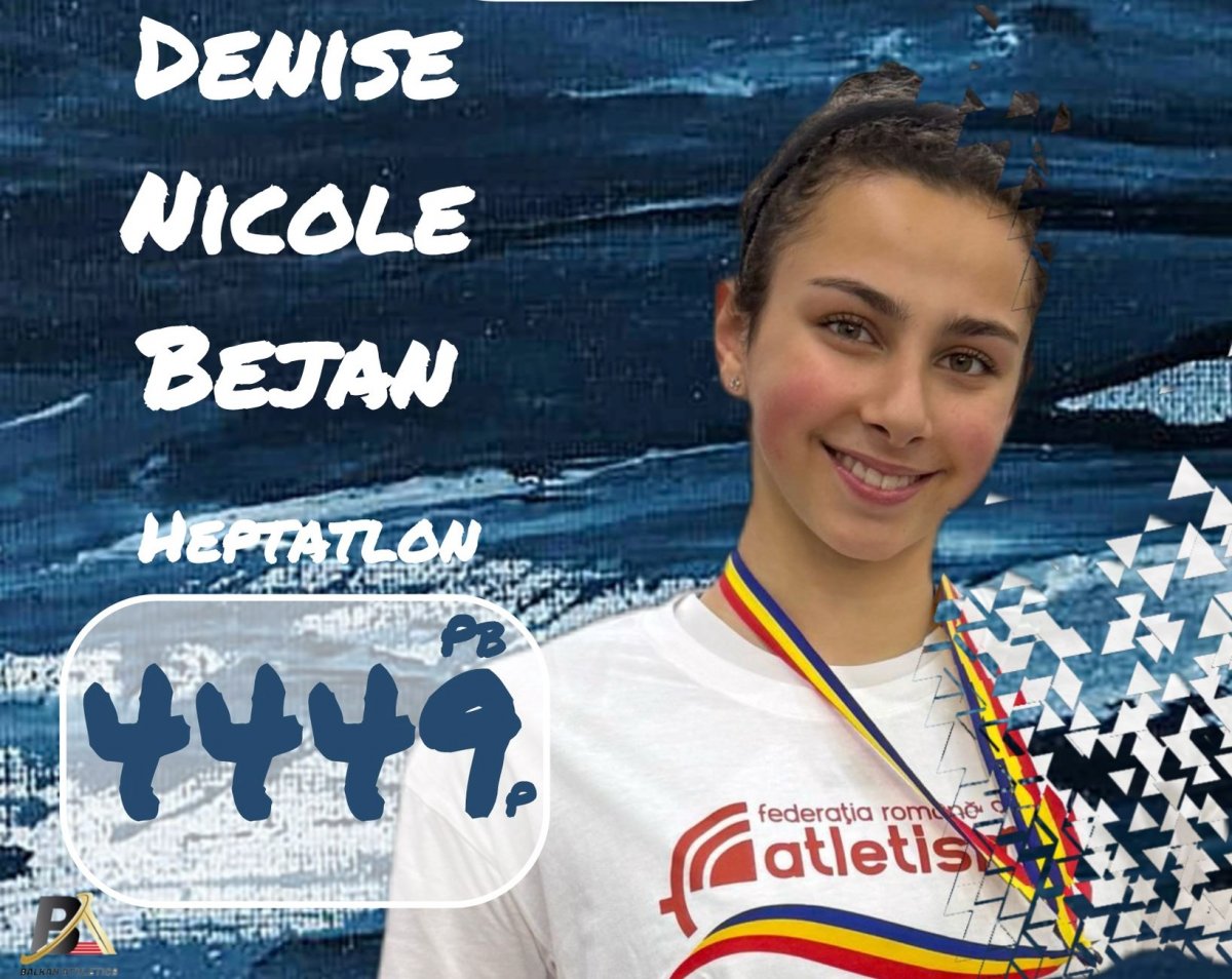 Arădeanca Denise Nicole Bejan - medalie de argint la Campionatul Balcanic de Atletism U18 (VIDEO)