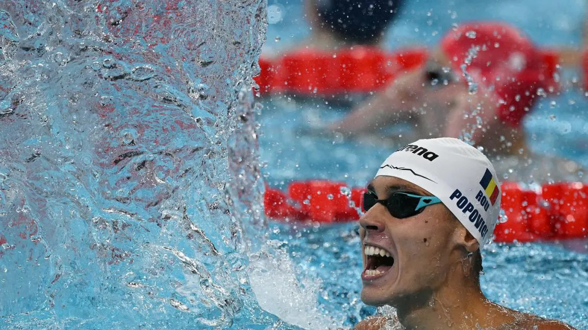 David Popovici a defilat în seriile de la 100 m liber, cel mai bun timp! Când este lupta pentru aur