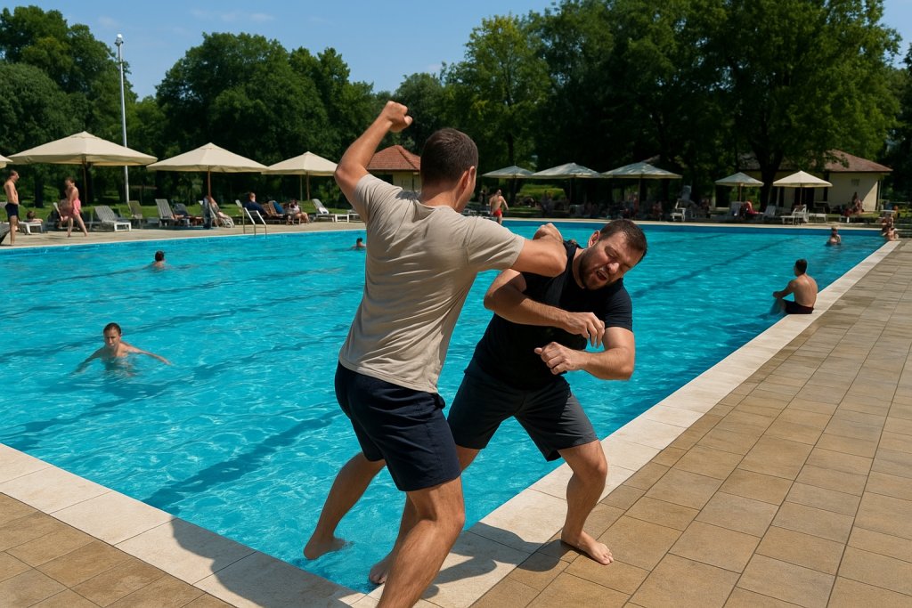Bătaie la ștrand la prima oră: doi arădeni au dat trezirea cu pumnii