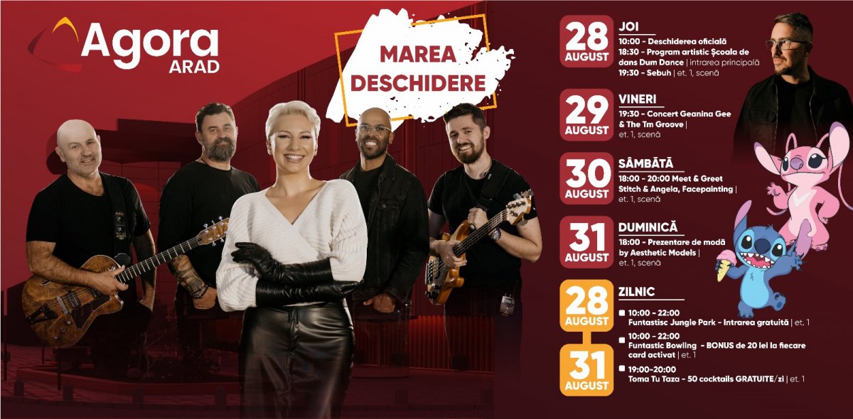 Agora Arad – Cel mai nou centru comercial din vestul țării își deschide porțile oficial joi, 28 august!