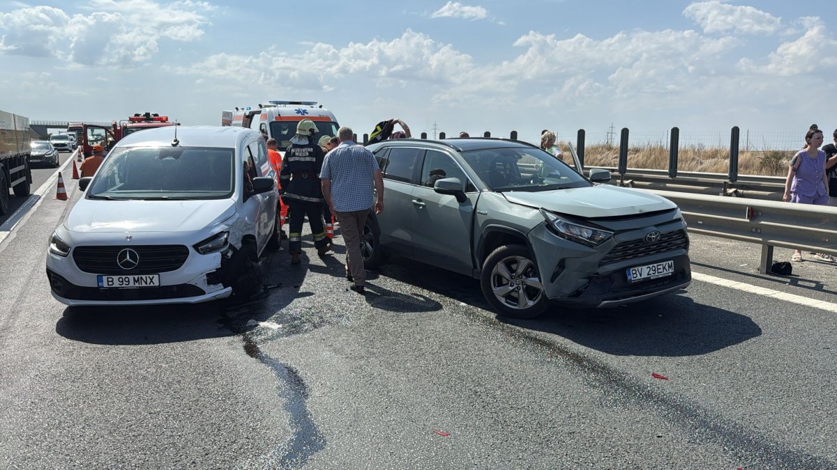 Accident rutier pe autostradă înainte de intrarea în Arad