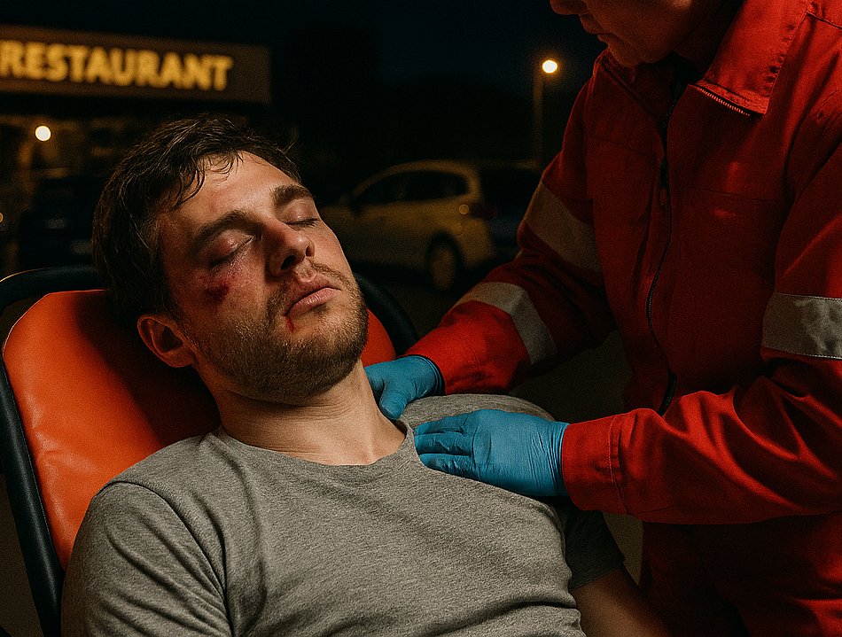 Bătaie cu aromă de mici și alcool: tânăr făcut KO în parcarea unui local din Ineu