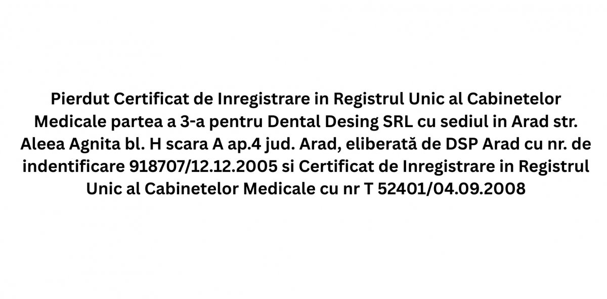 Anunț Pierdere