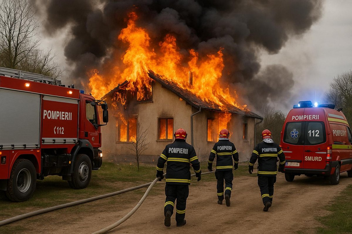 Incendiu izbucnit la o casă din municipiul Arad în Zona 3 Insule