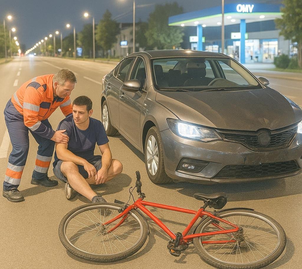 Biciclist accidentat pe Calea Aurel Vlaicu