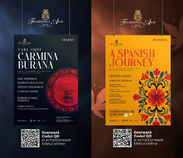 Octombrie în cheia muzicii: Filarmonica Arad deschide stagiunea cu Carmina Burana și continuă cu o lună de sărbătoare simfonică