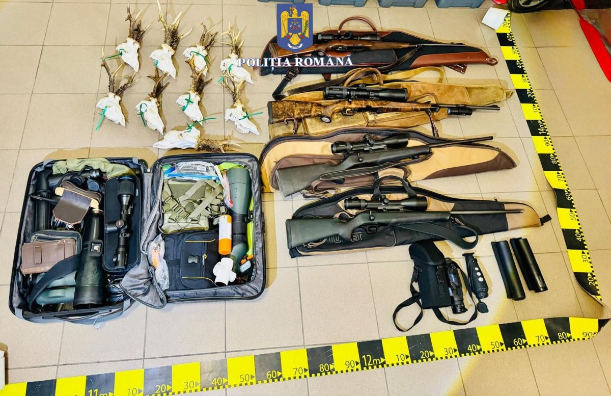 Vânători austrieci prinși cu mâța-n sac la Pilu: doi bărbați și... o femeie s-au ales acum cu dosar penal