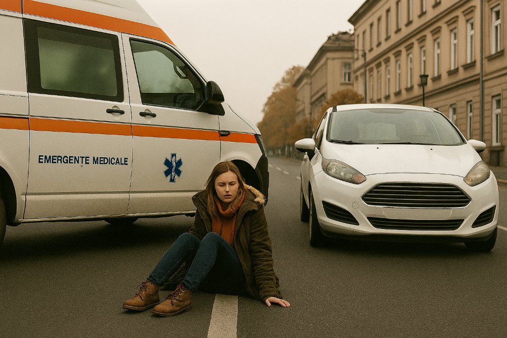 Accident pe Bulevardul Decebal: pieton lovit de mașină lângă Liceul „Aurel Vlaicu” / UPDATE: Victima refuză să meargă la spital