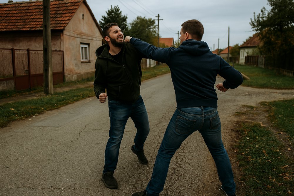 Bărbat reținut după ce a confundat o stradă din Curtici cu ringul de box