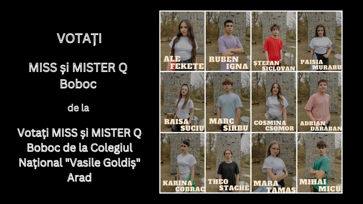Votați MISS și MISTER Q Boboc de la Liceul de Arte 