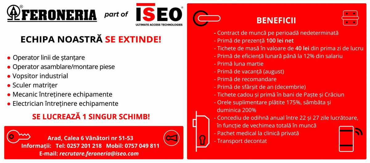Echipa Feroneria se extinde!