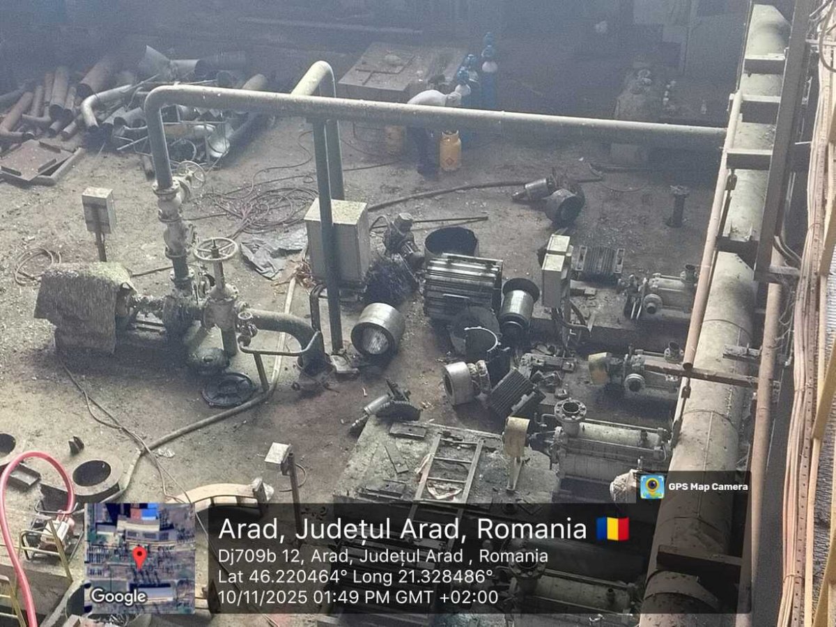 CET Arad care funcționa pe lignit – la fier vechi; Garda de Mediu a oprit dezafectarea instalațiilor (FOTO)