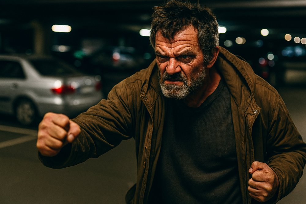 Femeie luată la palme, pumni și picioare de concubinul băut în parcarea unui centru de dializă