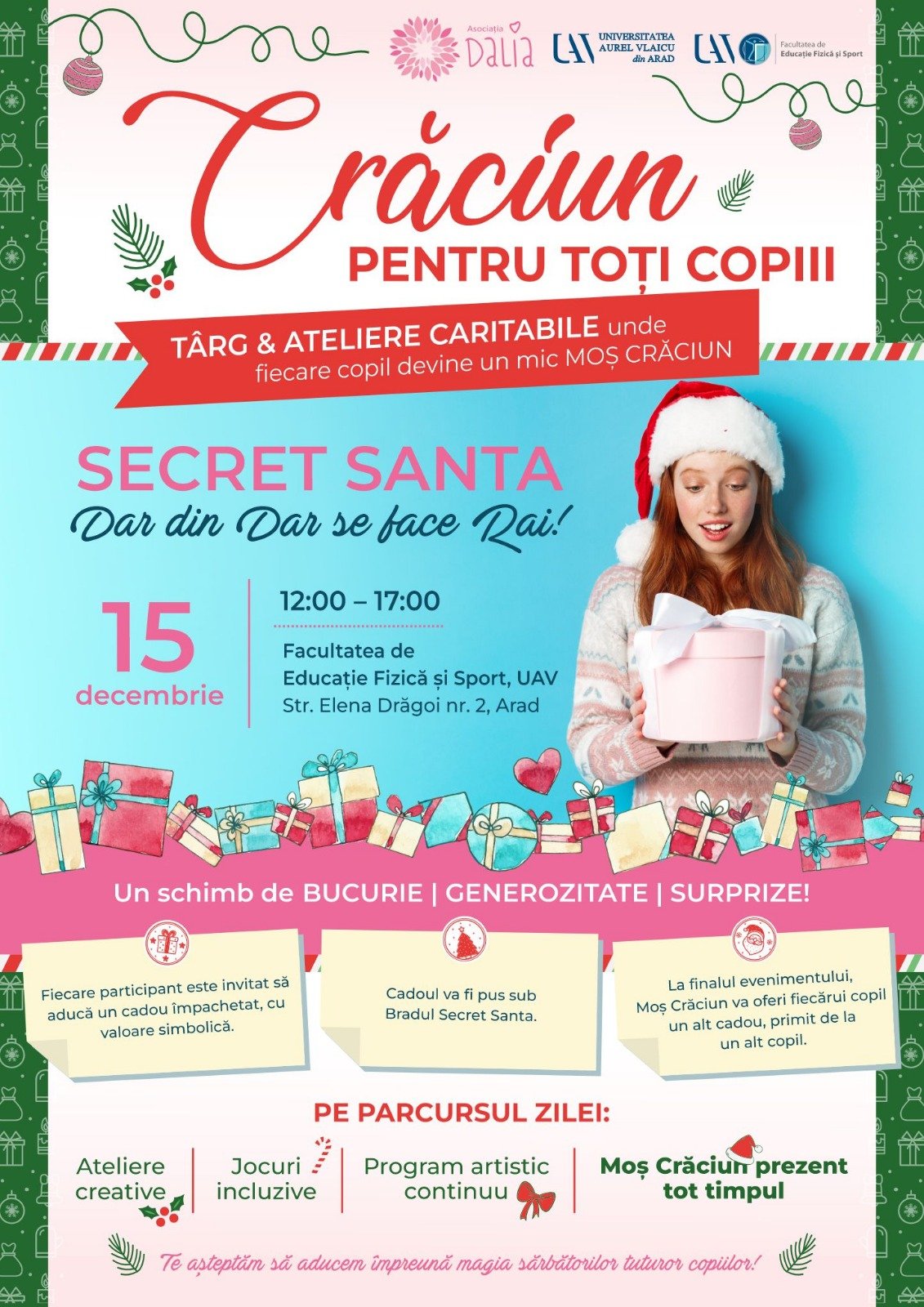 Ajută-l pe copilul tău să fie Moș Crăciun! Învăță-l să dăruiască și să simtă bucuria de a face bine.