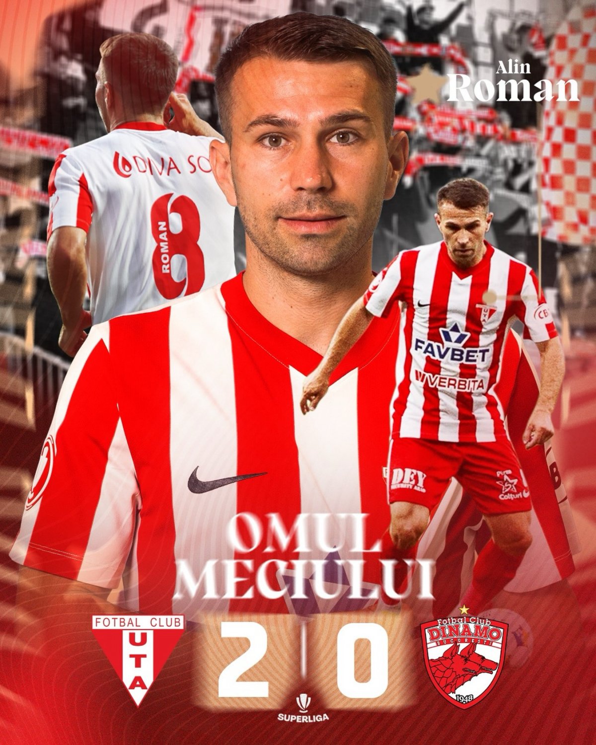 Alin Roman - al doilea cel mai eficient jucător din Superligă, cel mai bun om în meciul cu Dinamo