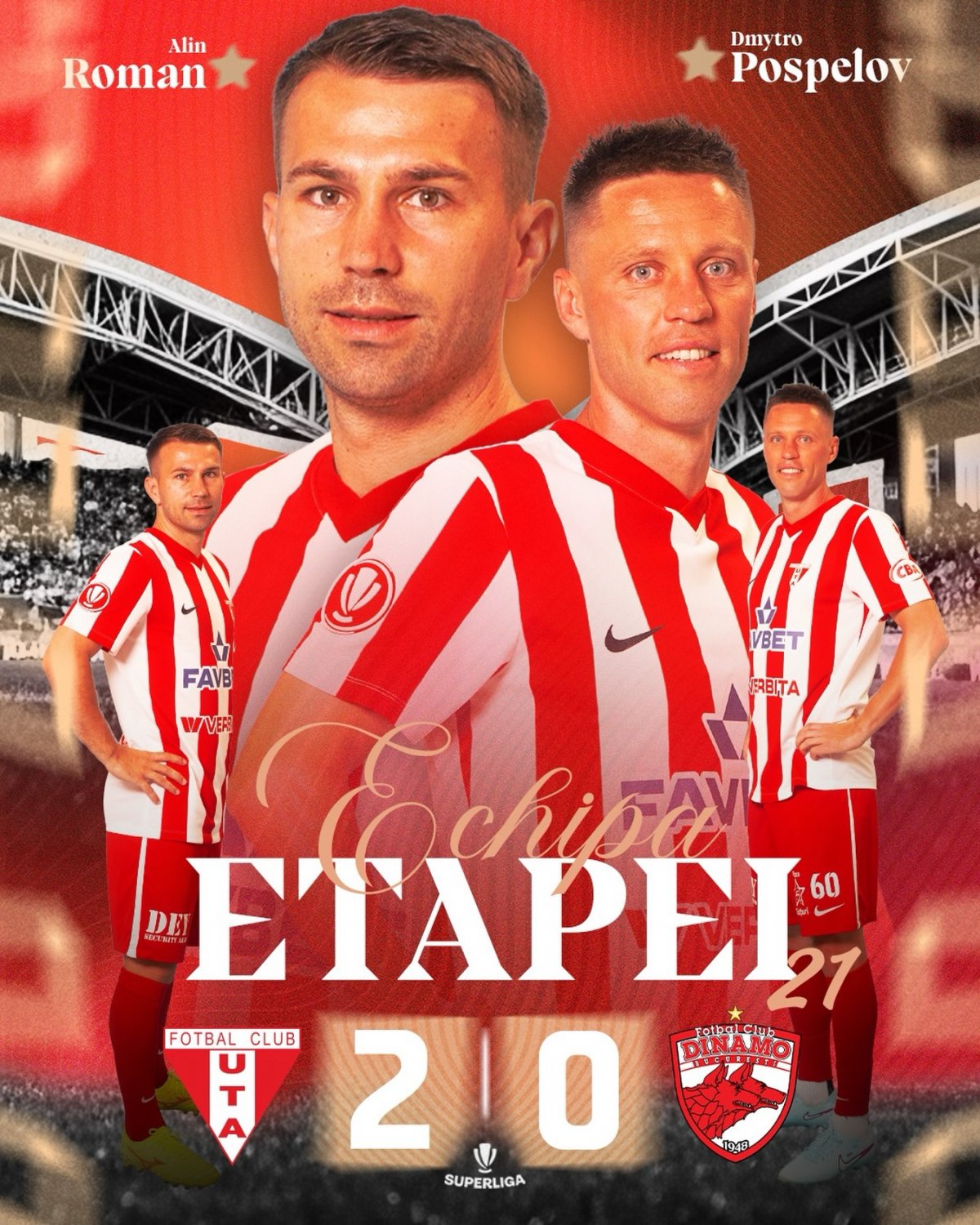 Meciul cu Dinamo aduce doi jucătători ai Bătrânei Doamne în echipa etapei