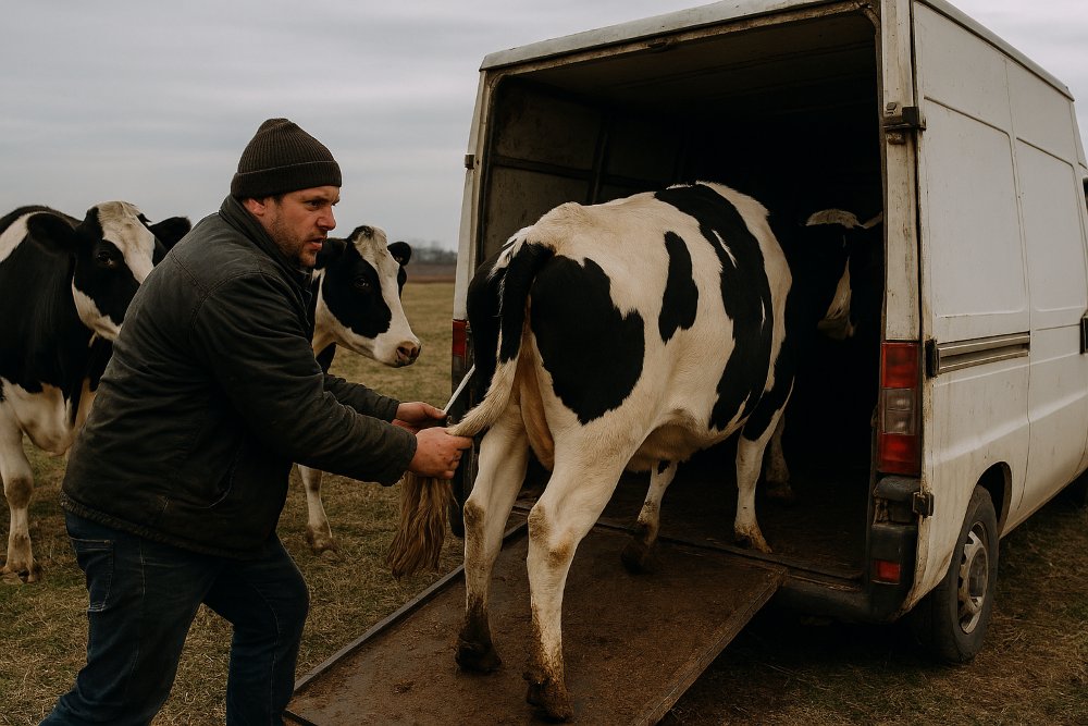 Operațiunea „Vaca Mobilă”: trei bovine, un inculpat și un drum lung spre Giarmata