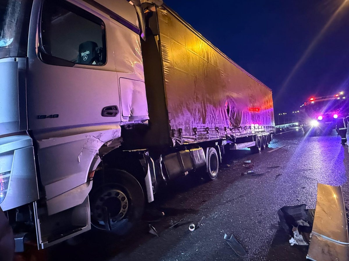 Accident rutier pe Autostrada A1 în apropiere de Aeroportul Arad