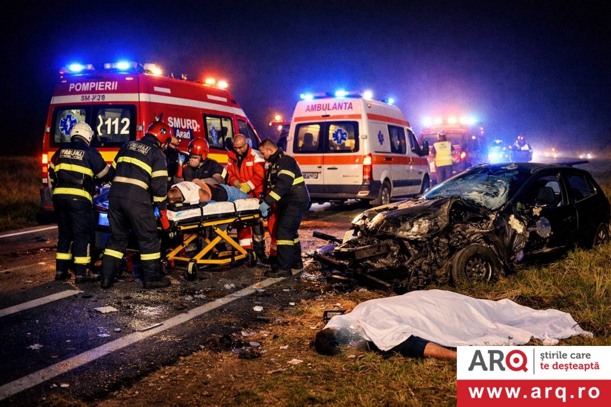 Bărbat de 32 de ani, mort în accident pe Drumul Județean 792c, la ieșirea Curtici spre Sântana