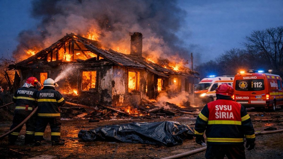 Bărbat de 85 de ani, carbonizat în incendiu la Șiria