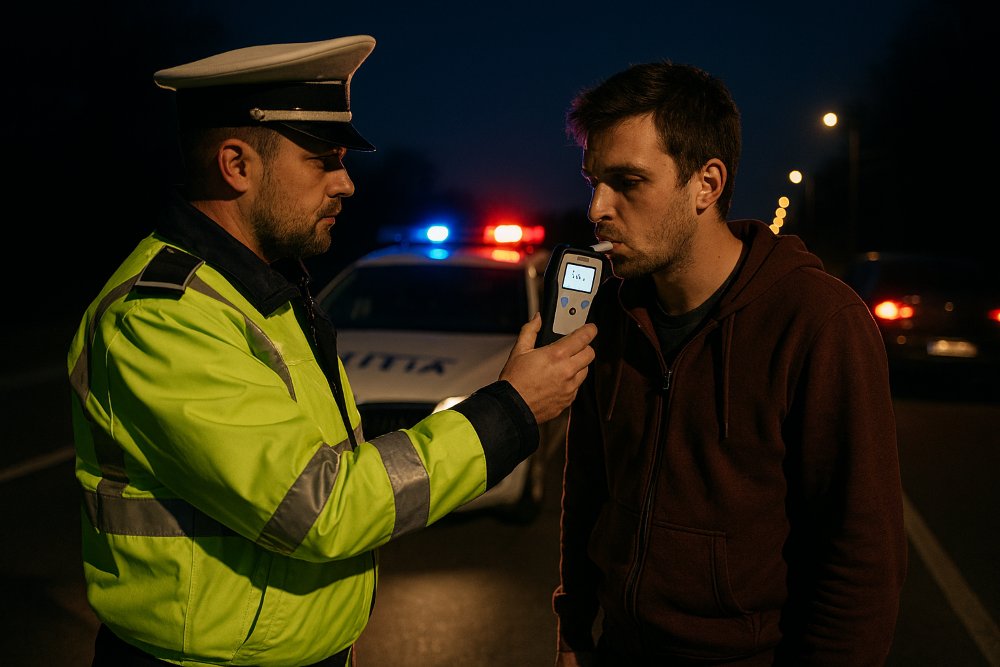 Șoferul din Ususău care a confundat un drum județean cu barul din sat