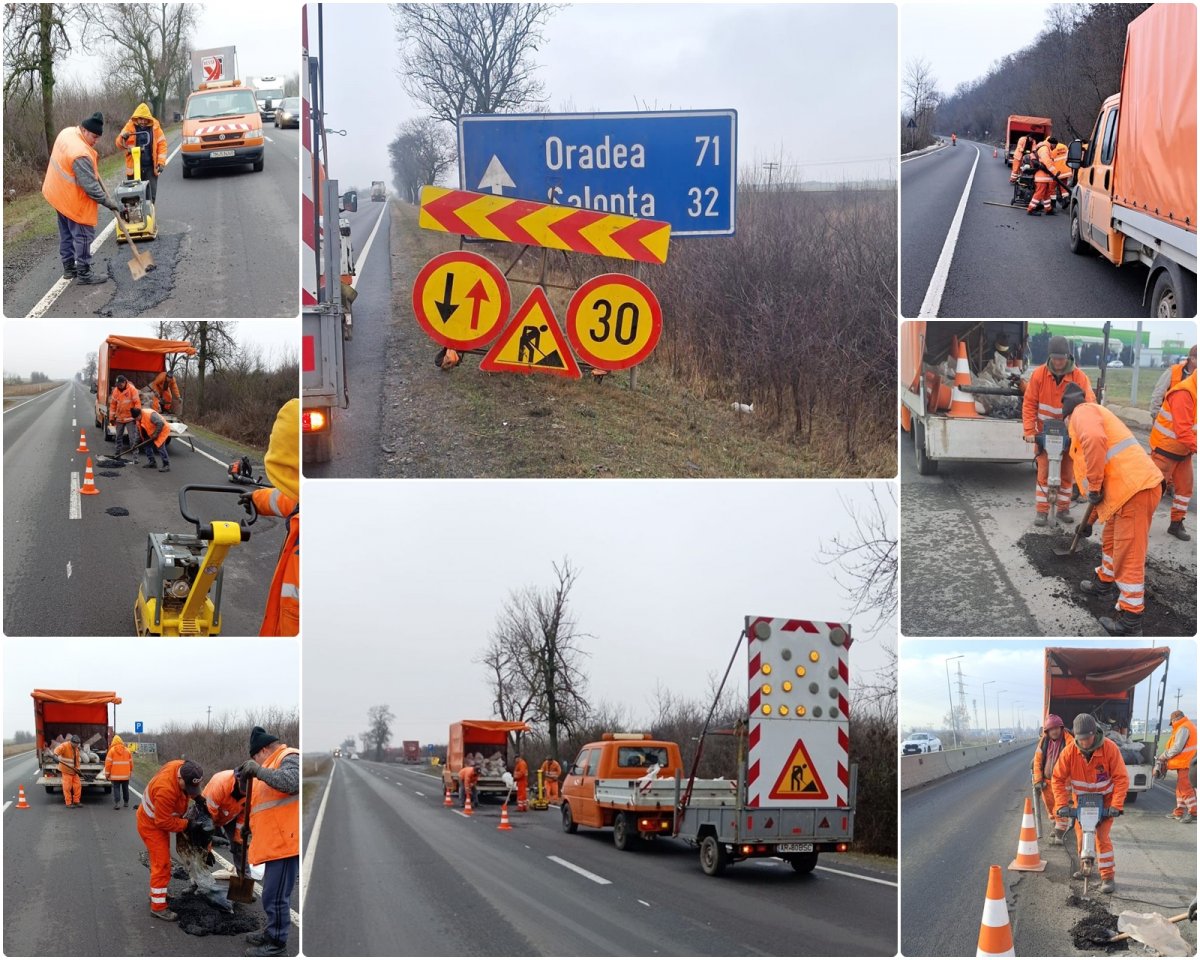 Drumarii lucrează și sâmbătă pe DN 79 și DN 7