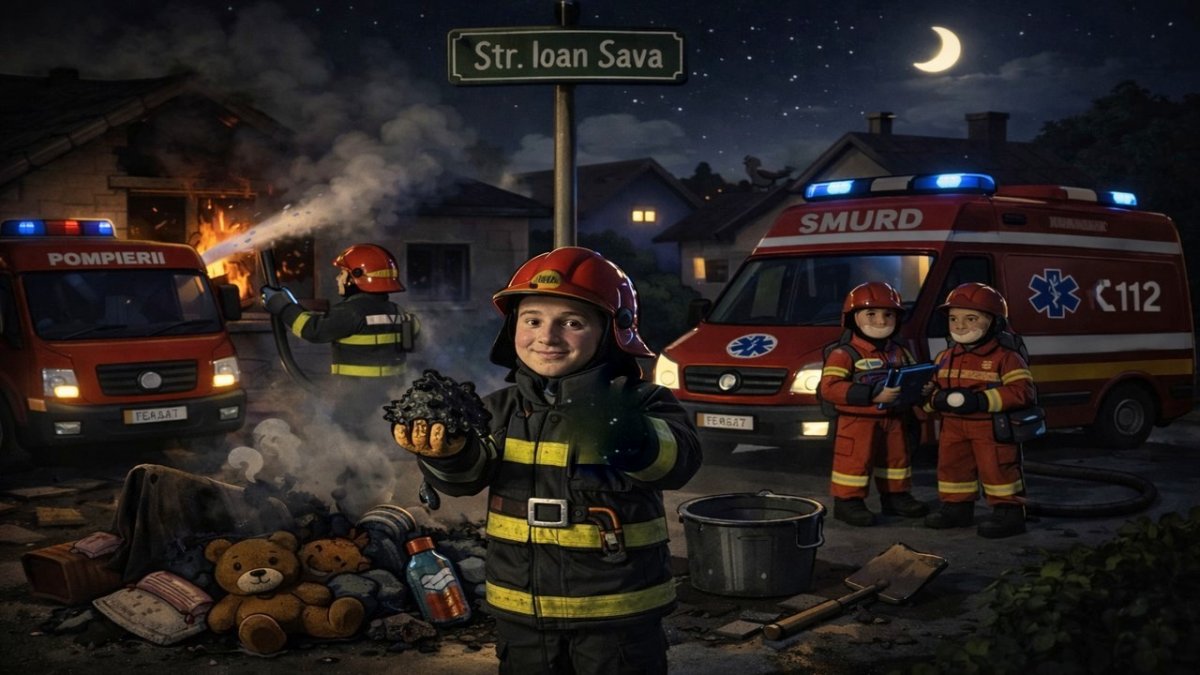 Incendiu la o casă din municipiul Arad, strada Ioan Sava