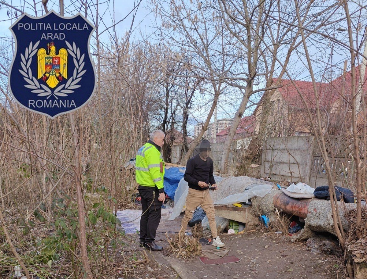 „Trei adăposturi improvizate aparținând unor persoane fără adăpost” dezafectate pe strada Feleacului (FOTO)