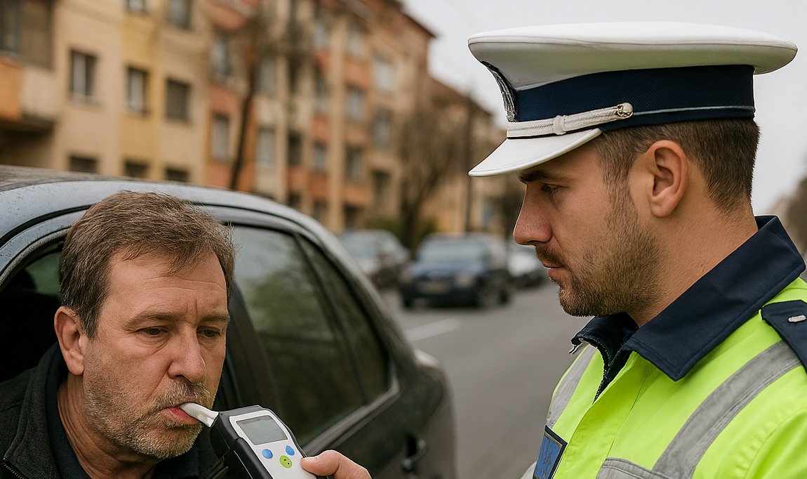 0,76 mg/l la ora prânzului: surpriză pentru polițiștii din Micălaca