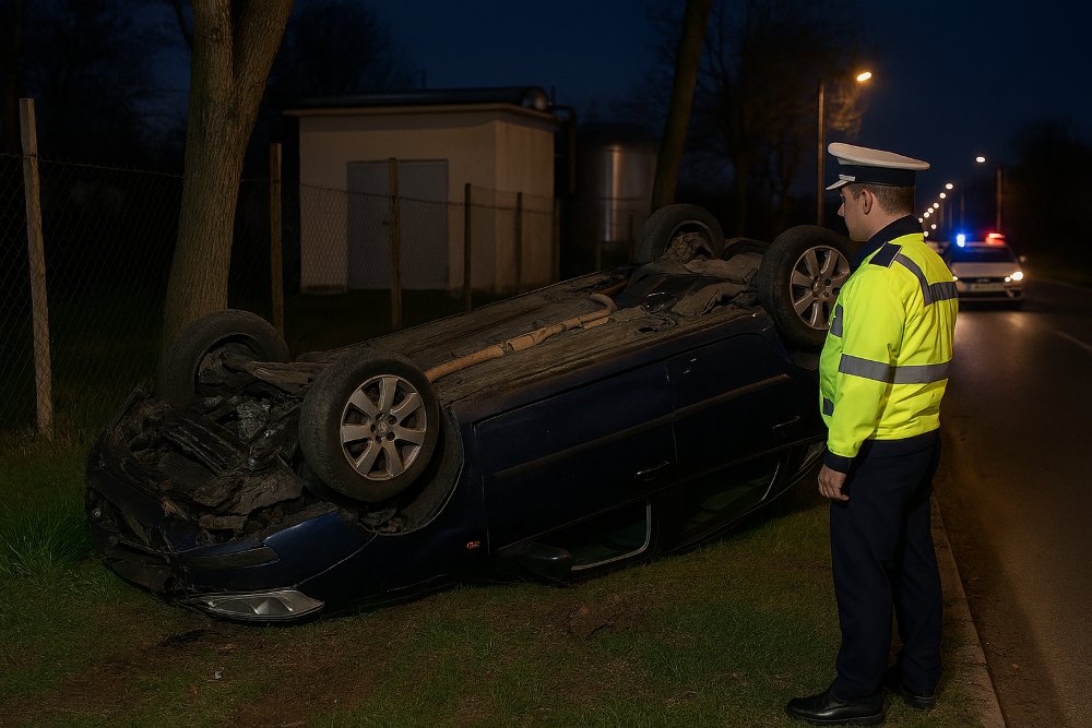 Șofer beat, răsturnat la CET: a lovit gardul, un pom și apoi… realitatea