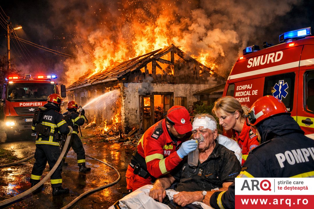  Incendiu izbucnit la anexa unei case pe strada Emil Gârleanu