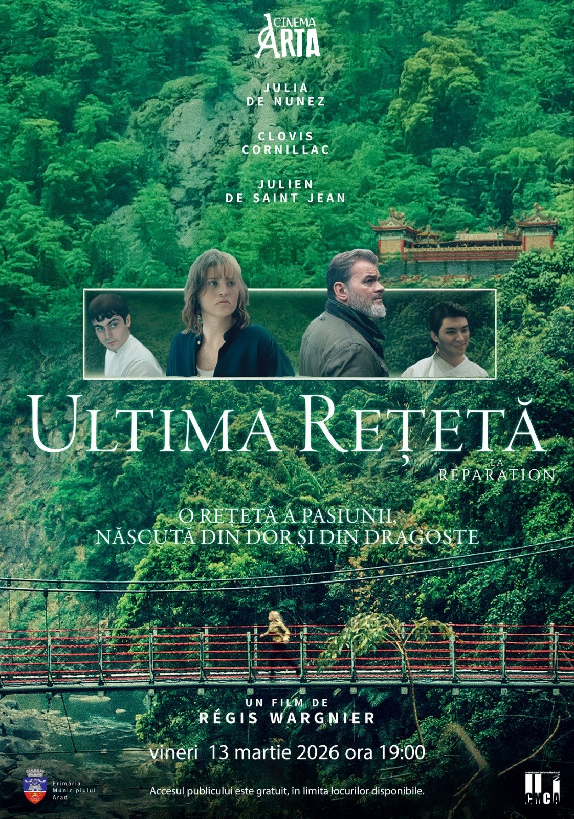 Filmul „Ultima rețetă” va fi proiectat la Cinematograful „Arta” din Arad