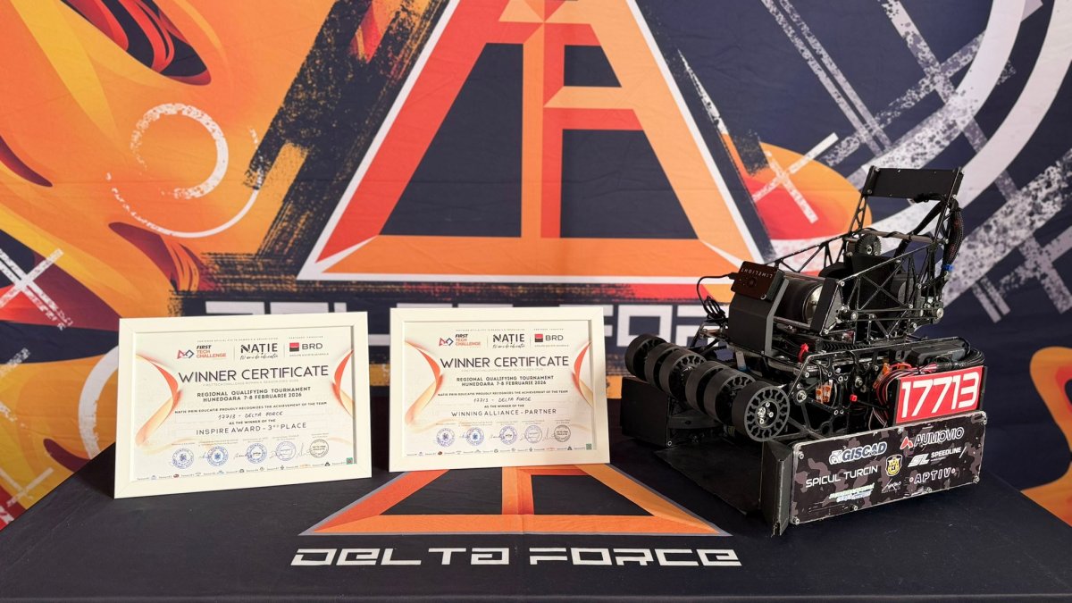 Echipa care inspiră: Delta Force, câștigătoare a Regionalei de Vest și calificată la Campionatul Național FIRST Tech Challenge