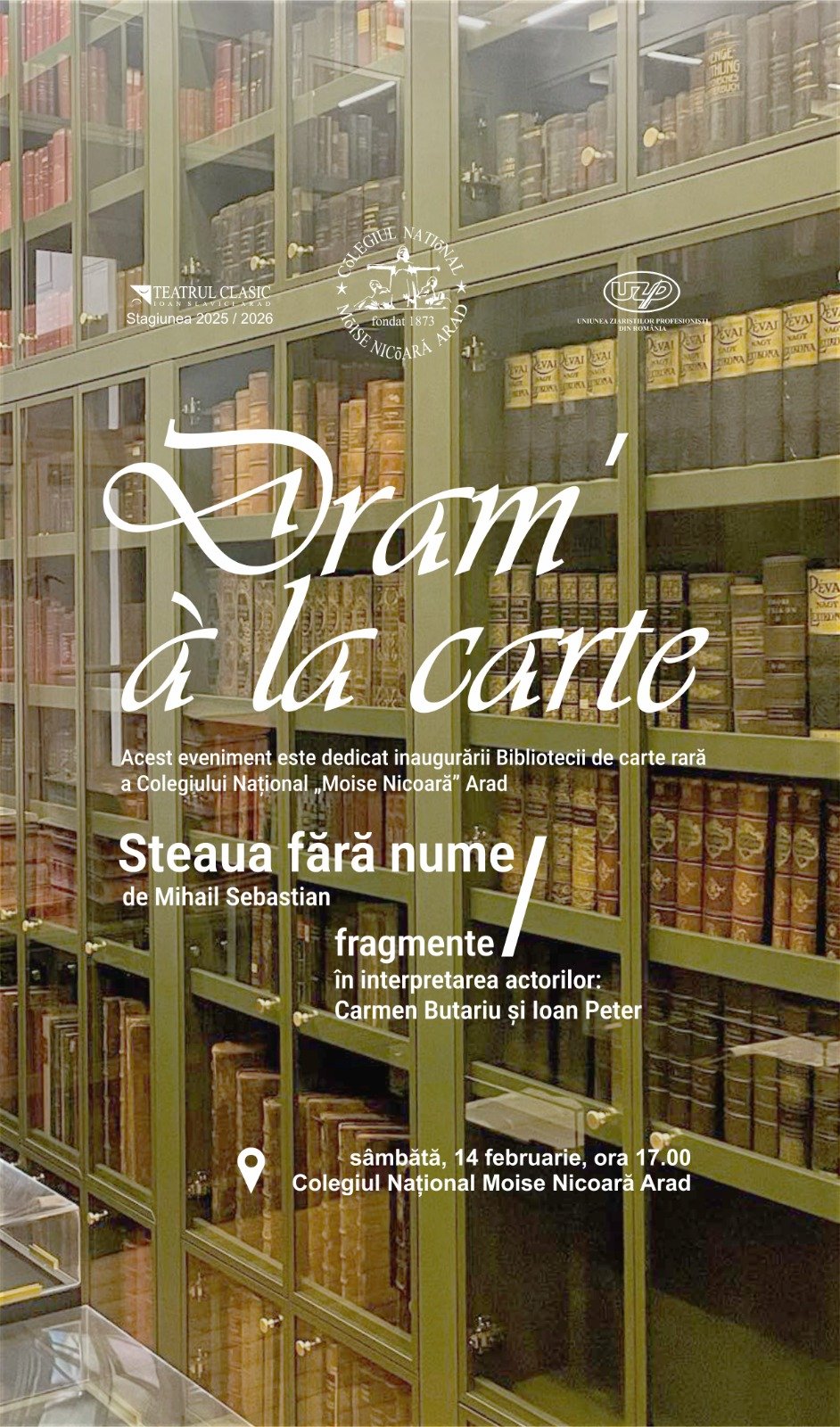 Proiectul Dram’ à la carte - un spectacol cu doi actori, pentru… doi spectatori