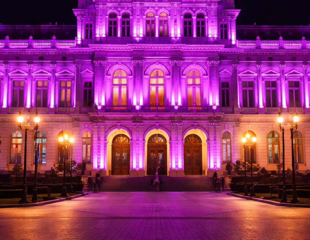 Primăria - iluminată în mov de Purple Day 2026