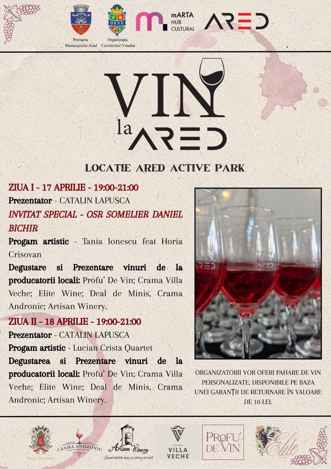 „Vin la ARED” – experiență oenologică și culturală la ARED Active Park