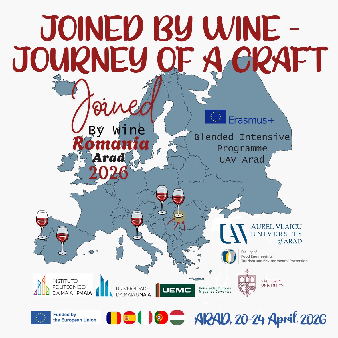 „JOINED BY WINE – JOURNEY OF A CRAFT” aduce la UAV participanți din patru țări