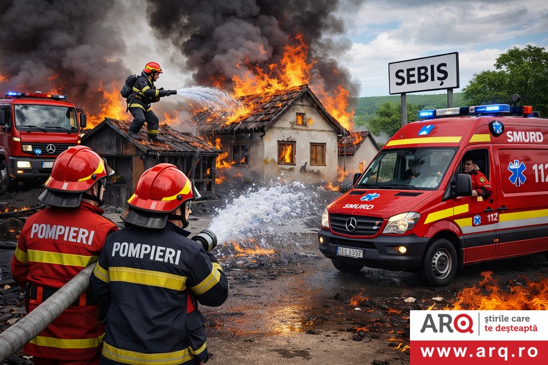  Incendiu izbucnit la o anexă gospodărească și propagat apoi la casă în localitatea Sebiș
